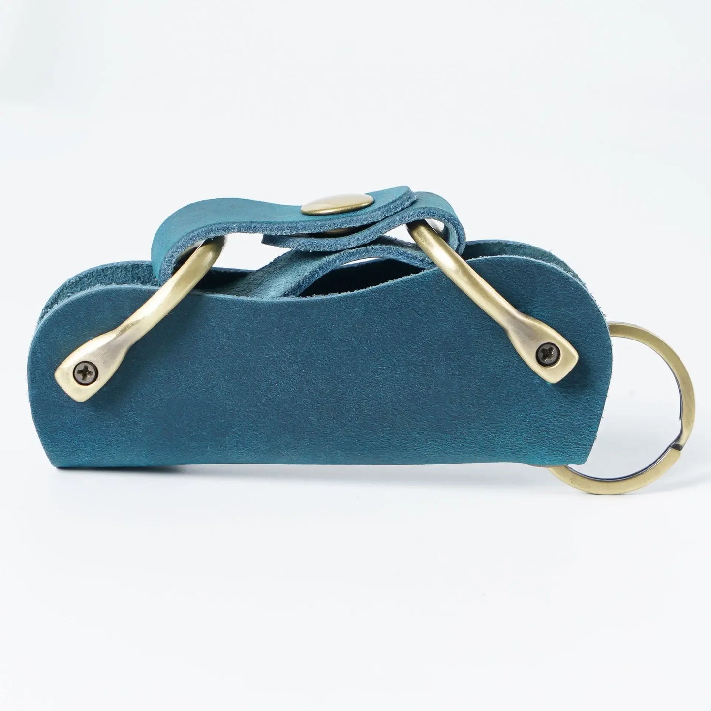 Genuine Leather Car Key Holder - Compact EDC Key Organizer