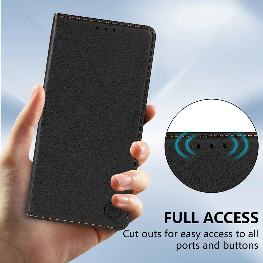 Magnetic Flip Wallet Case for Samsung Galaxy Models