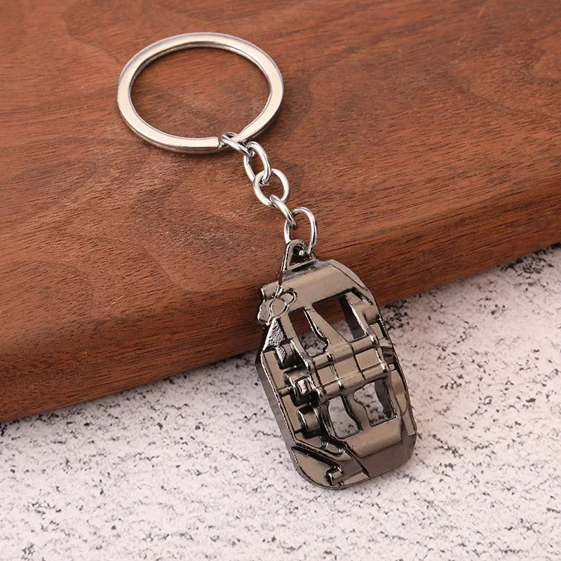 Gear Head Car Keychain with Speedbox Pendant Design