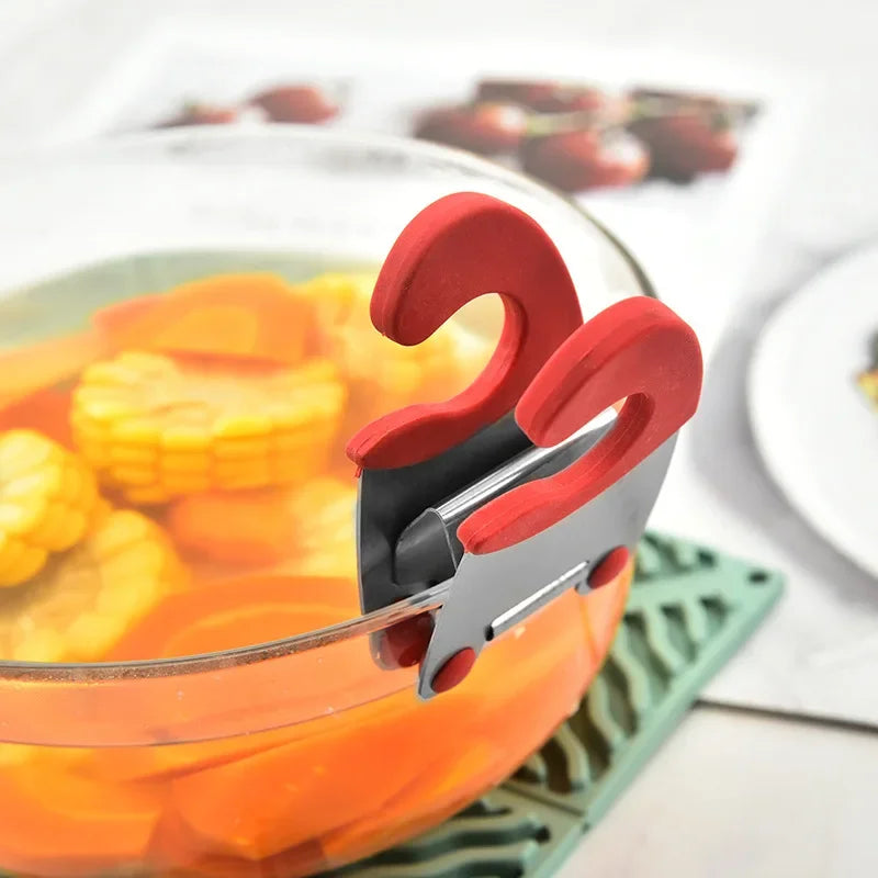 Anti-Scald Silicone Pot Clip and Spoon Holder