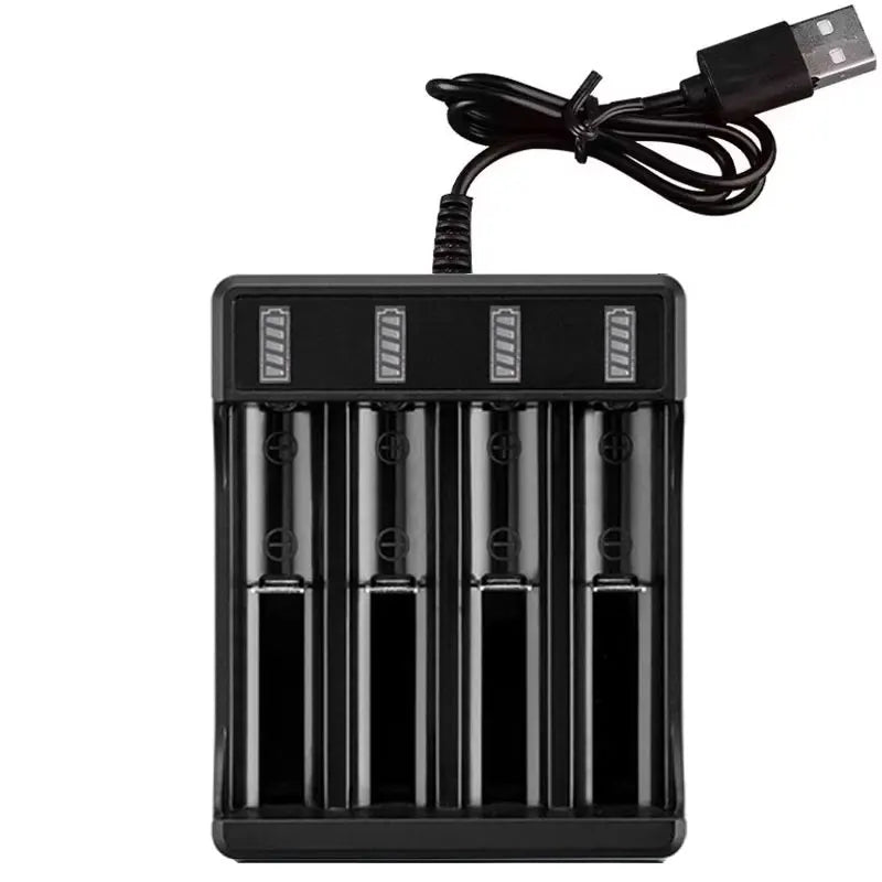 18650 Lithium Battery Charger - 1/2/4 Slot USB Charging Dock