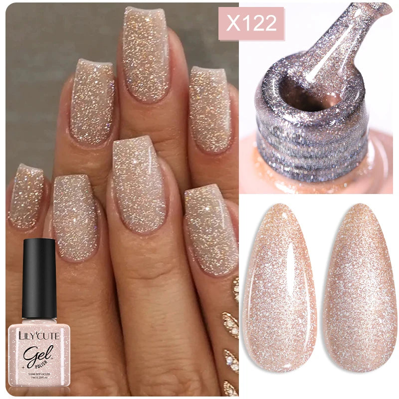 LILYCUTE Reflective Glitter Liner Nail Gel - 5ml