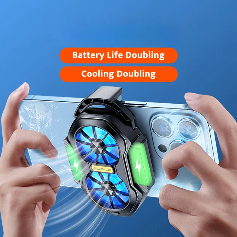 FS01 Dual Fan Rechargeable Phone Cooler Clip