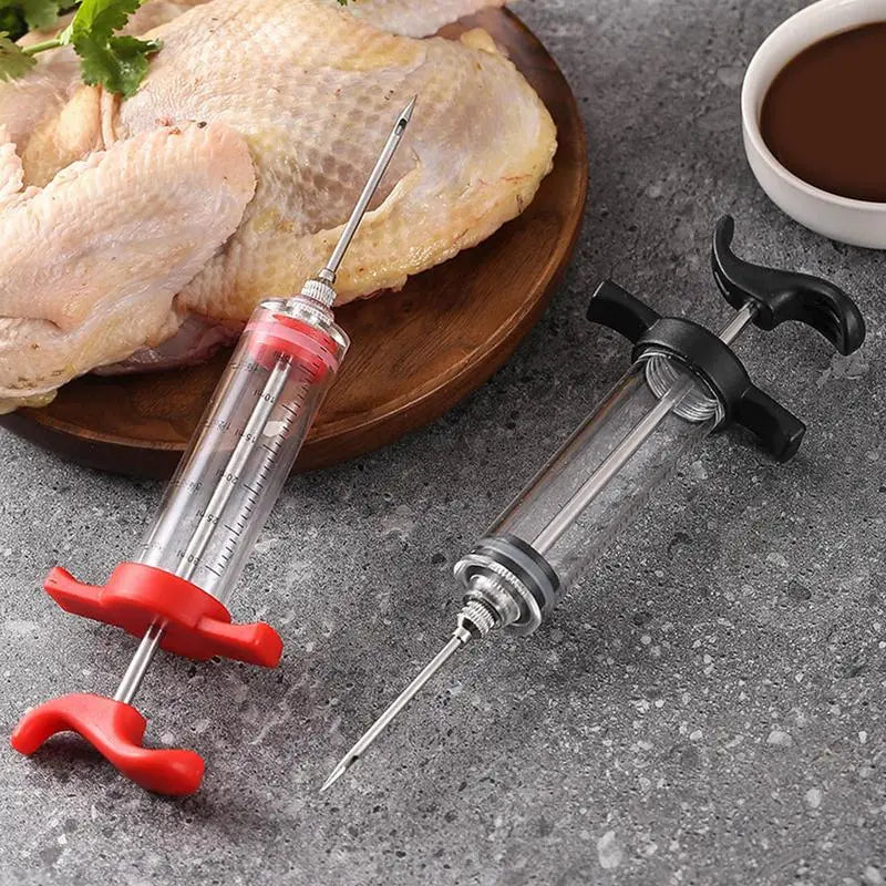 BBQ Meat Marinade Injector Syringe with Stainless Steel Needle
