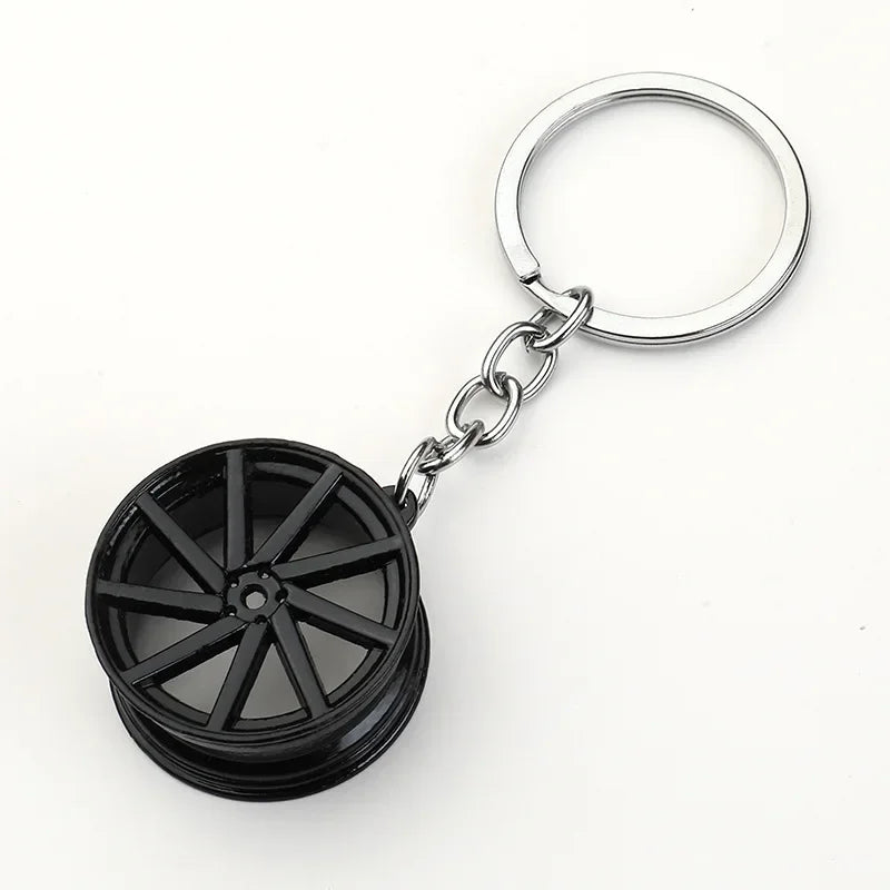 Gear Head Car Keychain with Speedbox Pendant Design