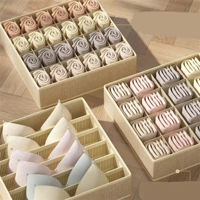 Foldable Underwear, Bra, and Sock Drawer Organizer Box