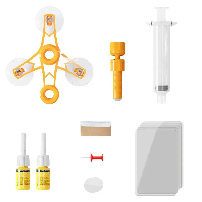 Windshield Crack Repair Kit - DIY Glass Cure Glue