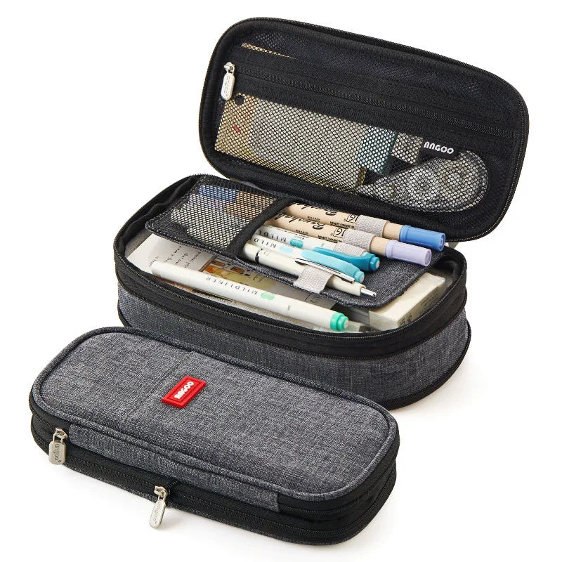 Large Double-Layer Fabric Pencil Case - CPC Safe Material