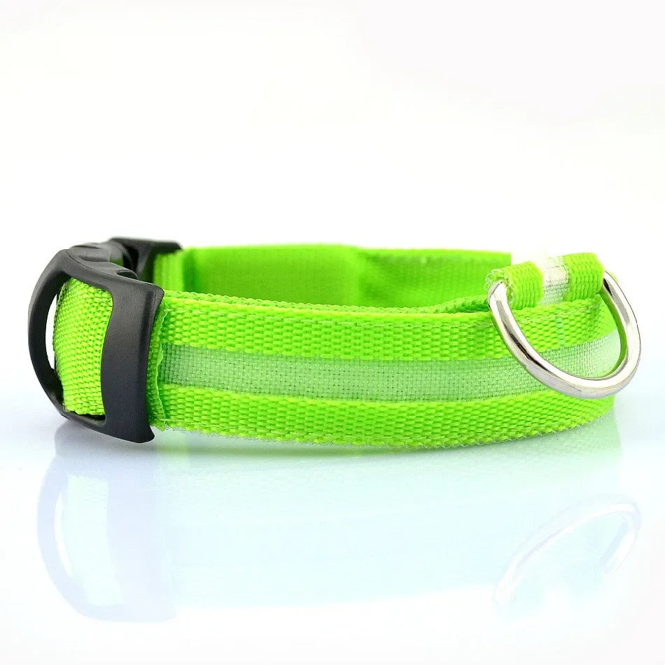 Nylon LED Reflective Dog Collar for Night Safety