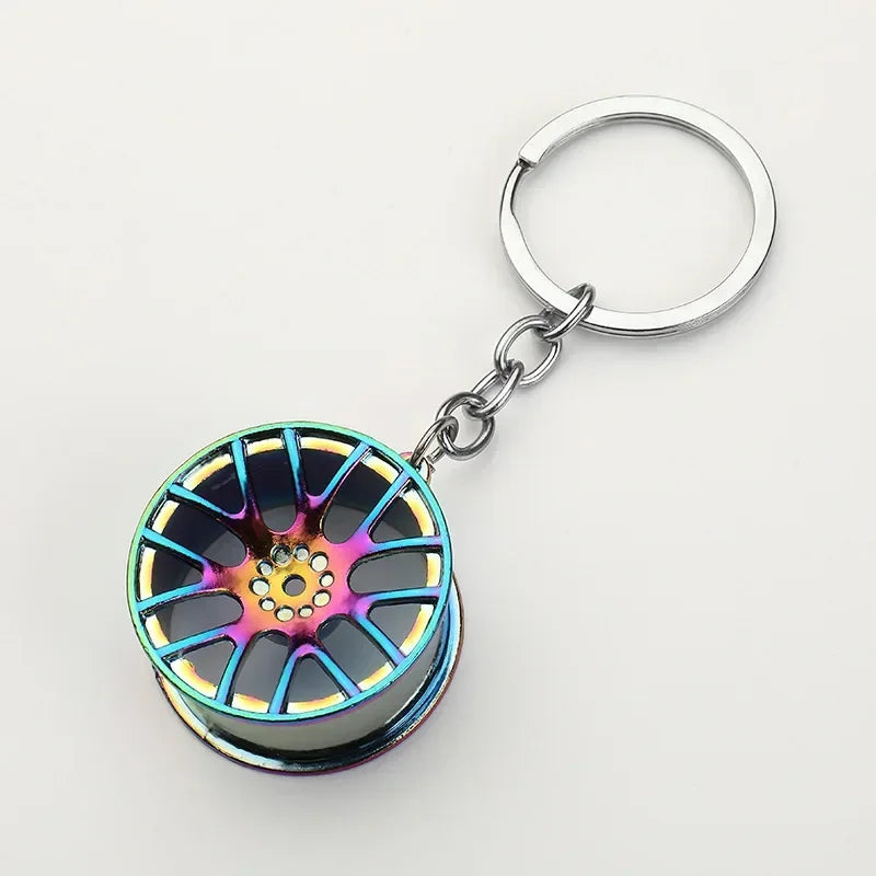 Gear Head Car Keychain with Speedbox Pendant Design