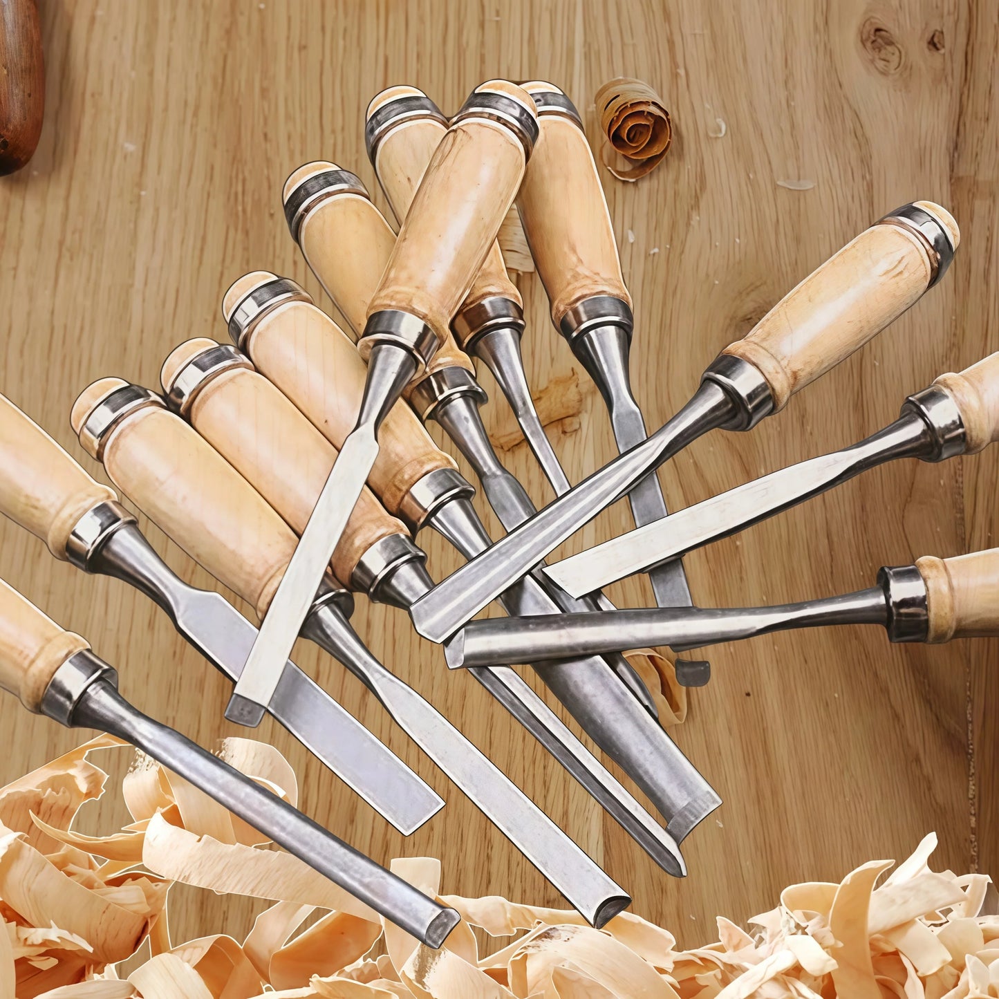 12-Piece Wood Carving Chisel Set with Pouch