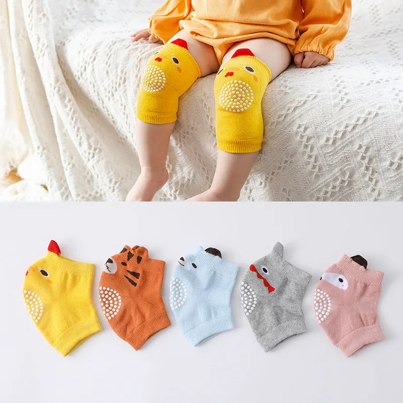Cotton Baby Knee Pads - Anti-Slip Crawling Protectors for Toddlers