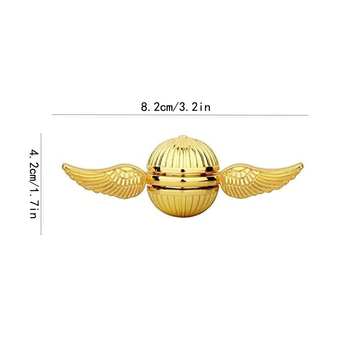 Golden Snitch Angel Wing Fidget Spinner - Metal Antistress Toy