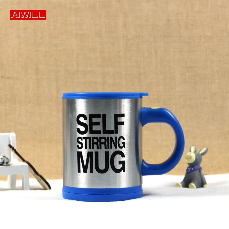 Self-Stirring Stainless Steel Coffee Mug - 301-401ml