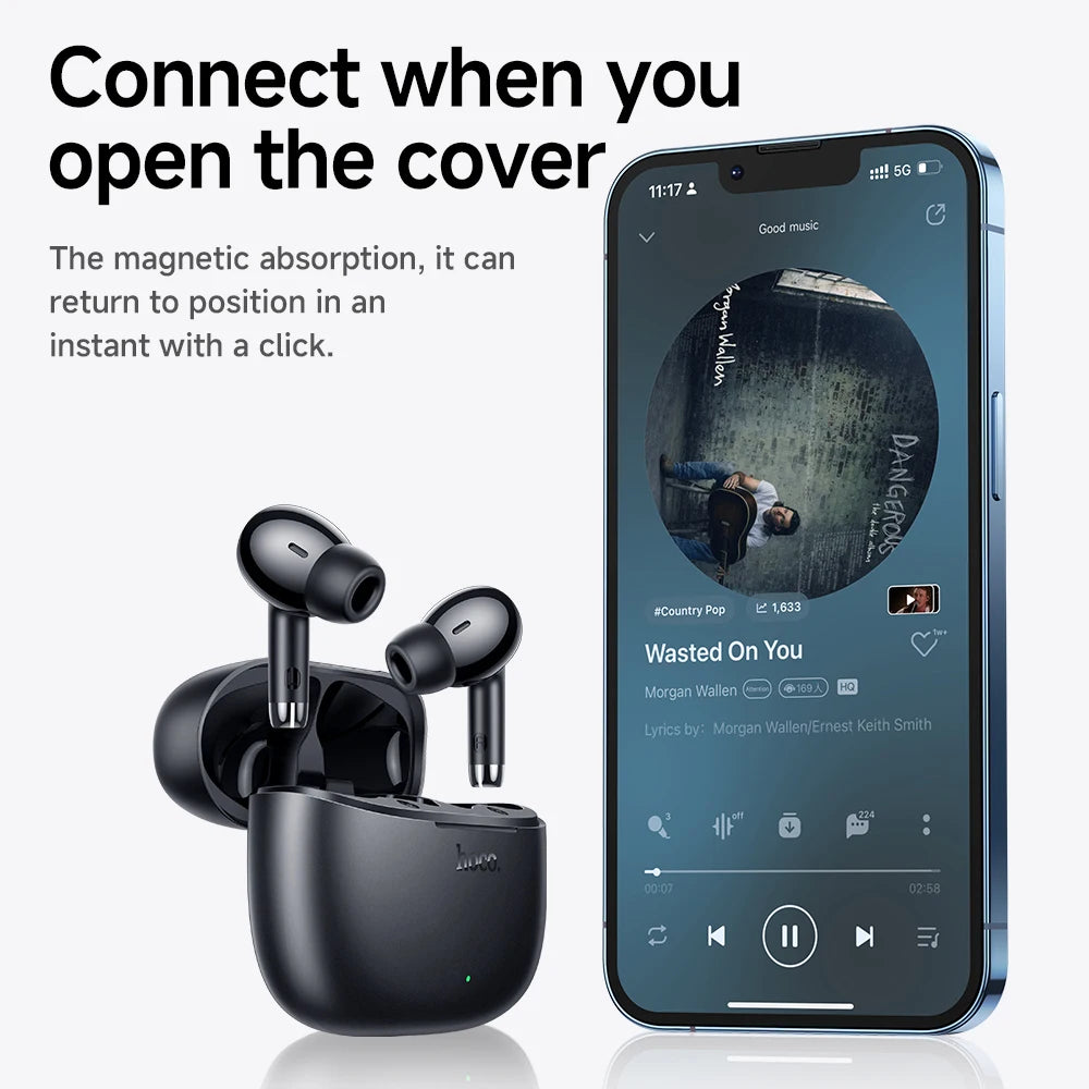 HOCO EQ2 Wireless Earbuds - Bluetooth 5.3 In-Ear Headphones