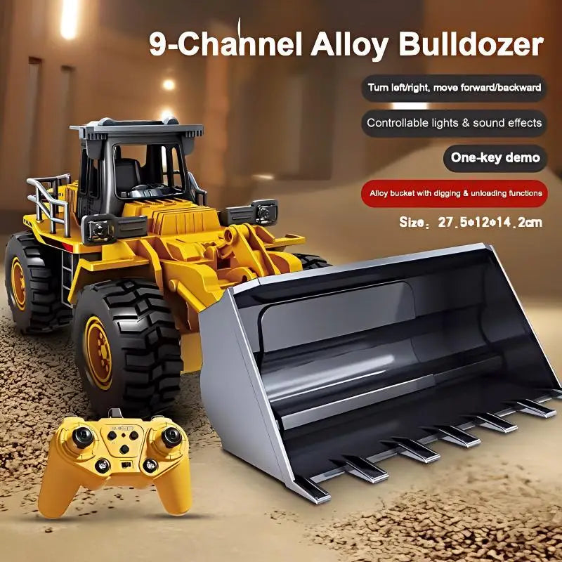 Alloy RC Excavator Toy Car - Lights and Sound Engineering Vehicle