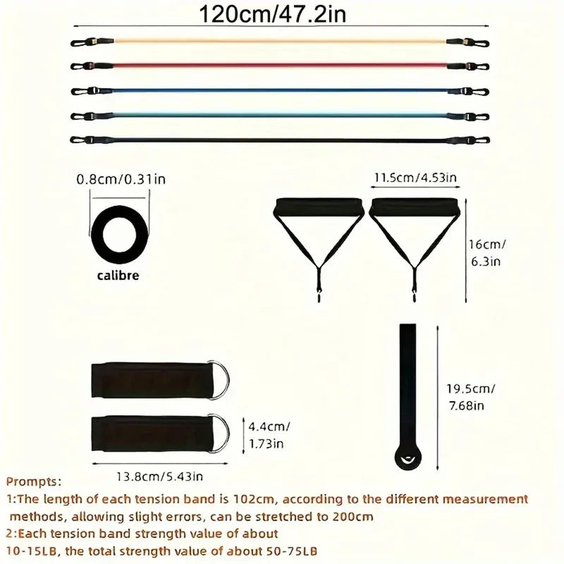 11-Piece Resistance Band Training Strap Set for Arm Workouts