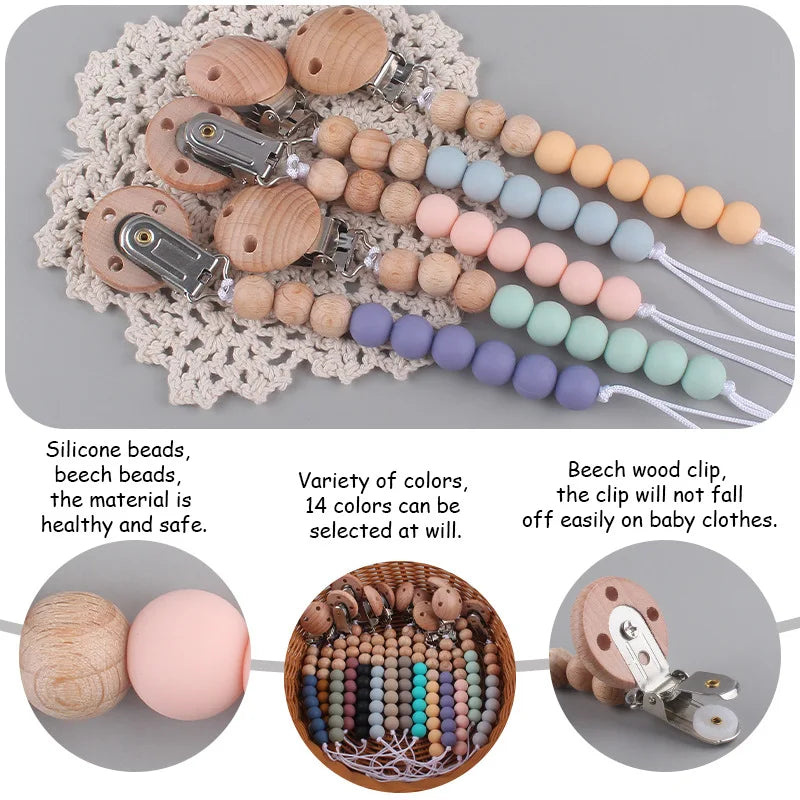 Silicone Pacifier Clip Chain - Anti-Drop Baby Soother Holder