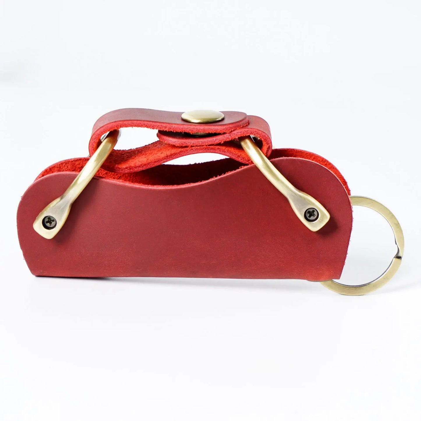 Genuine Leather Car Key Holder - Compact EDC Key Organizer