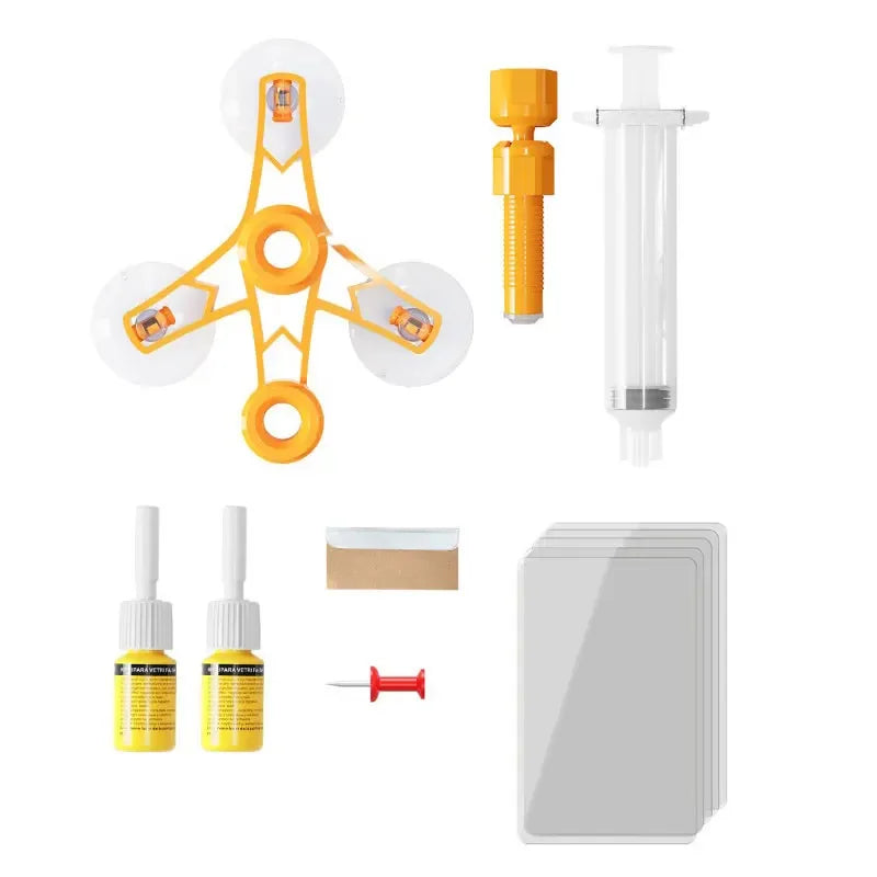 Windshield Crack Repair Kit - DIY Glass Cure Glue