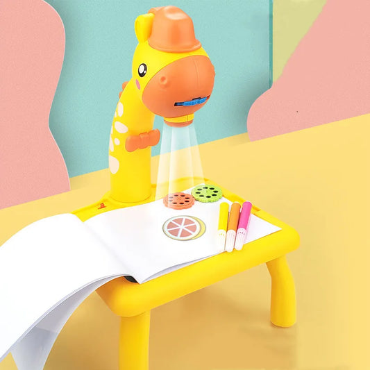 Kids LED Projector Drawing Table Set - Educational Art Board Toy