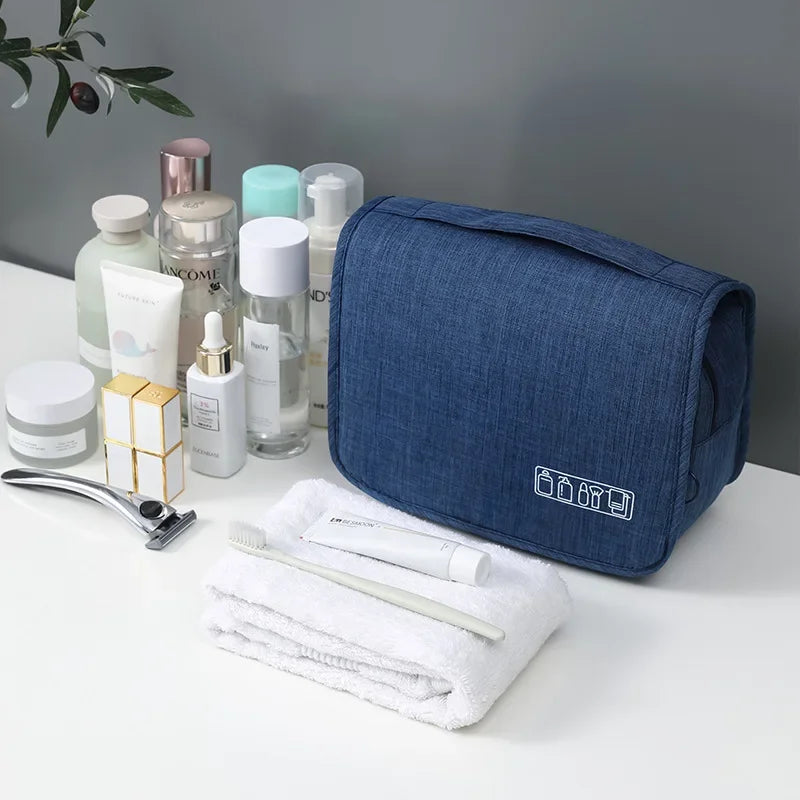 Oxford Fabric Travel Toiletry Bag - Waterproof Hanging Wash Pouch