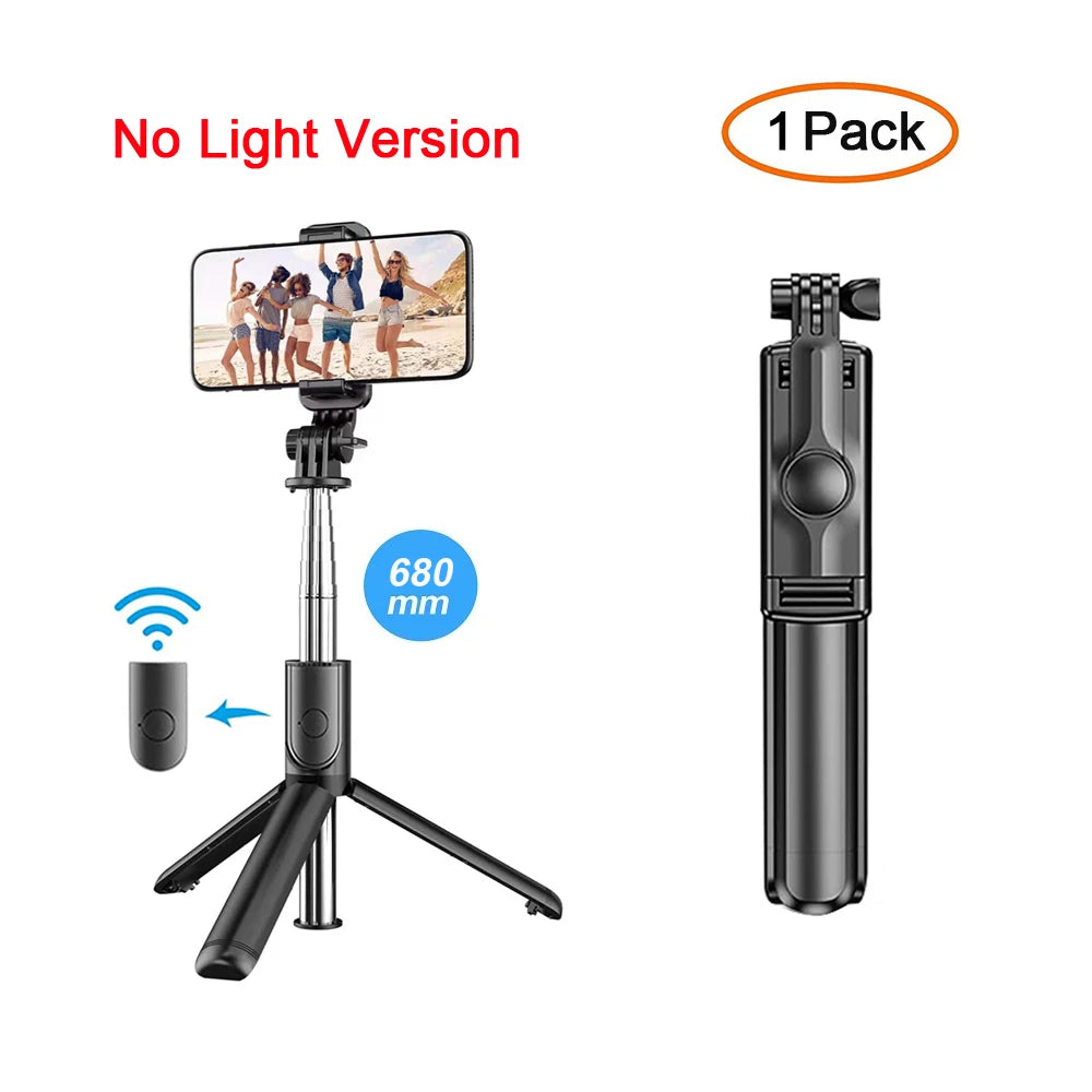Wireless Bluetooth Selfie Stick Tripod - Foldable Phone Remote Kit