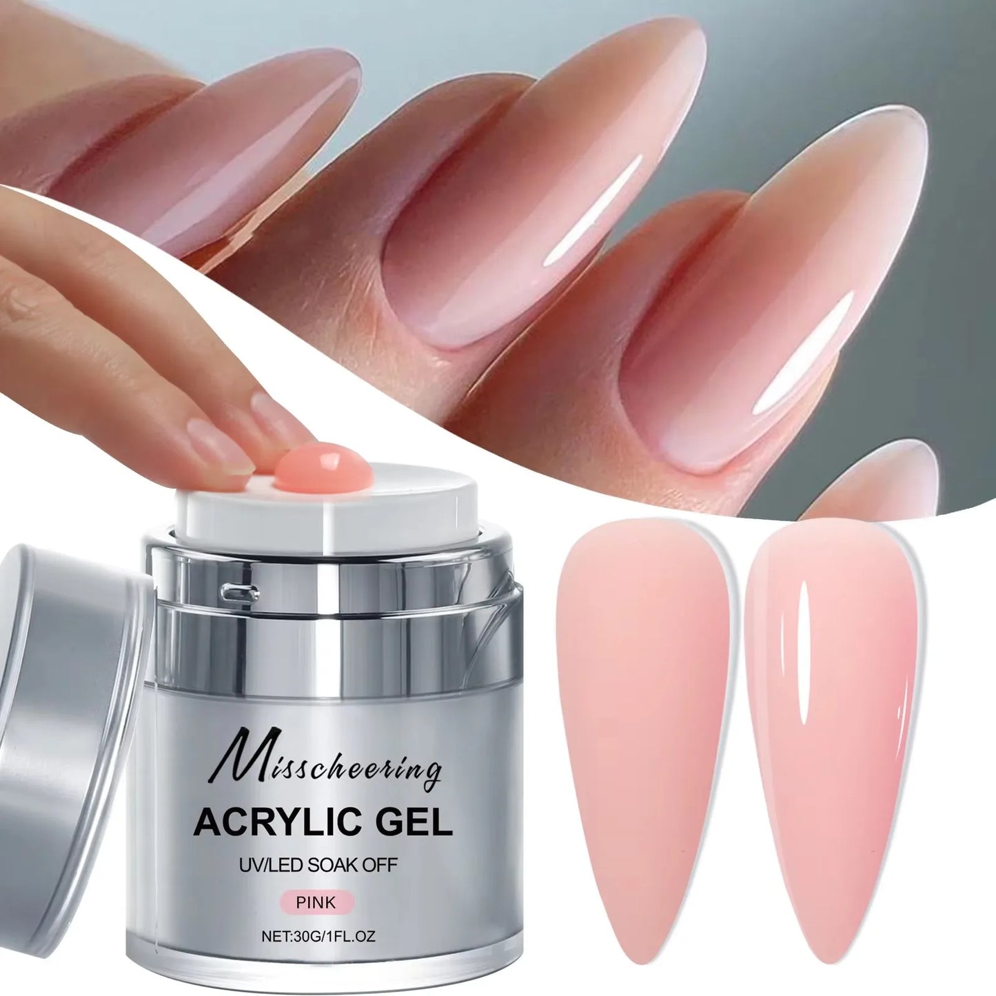 Poly Nail Gel Set - 2/3 Jar UV LED Builder Gel Kit