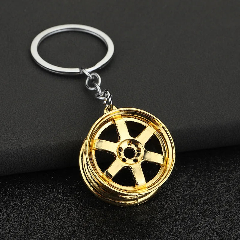 Gear Head Car Keychain with Speedbox Pendant Design