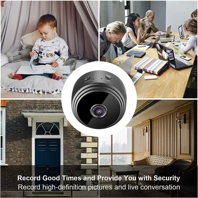 A9 Mini WiFi Home Security Camera - 1080P White Set