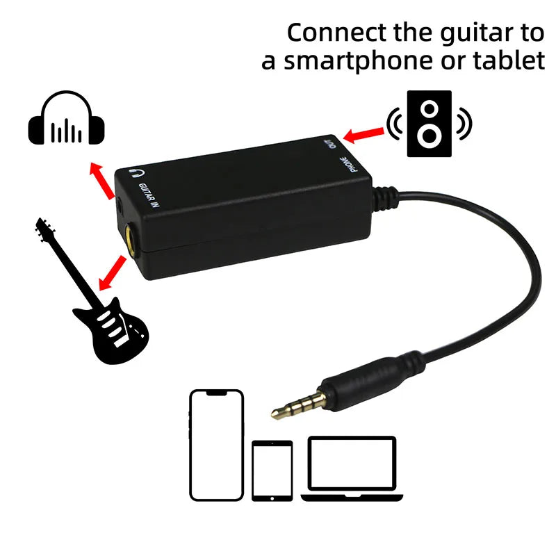 Lanlison Guitar Effects Interface Adapter for iPhone Recording