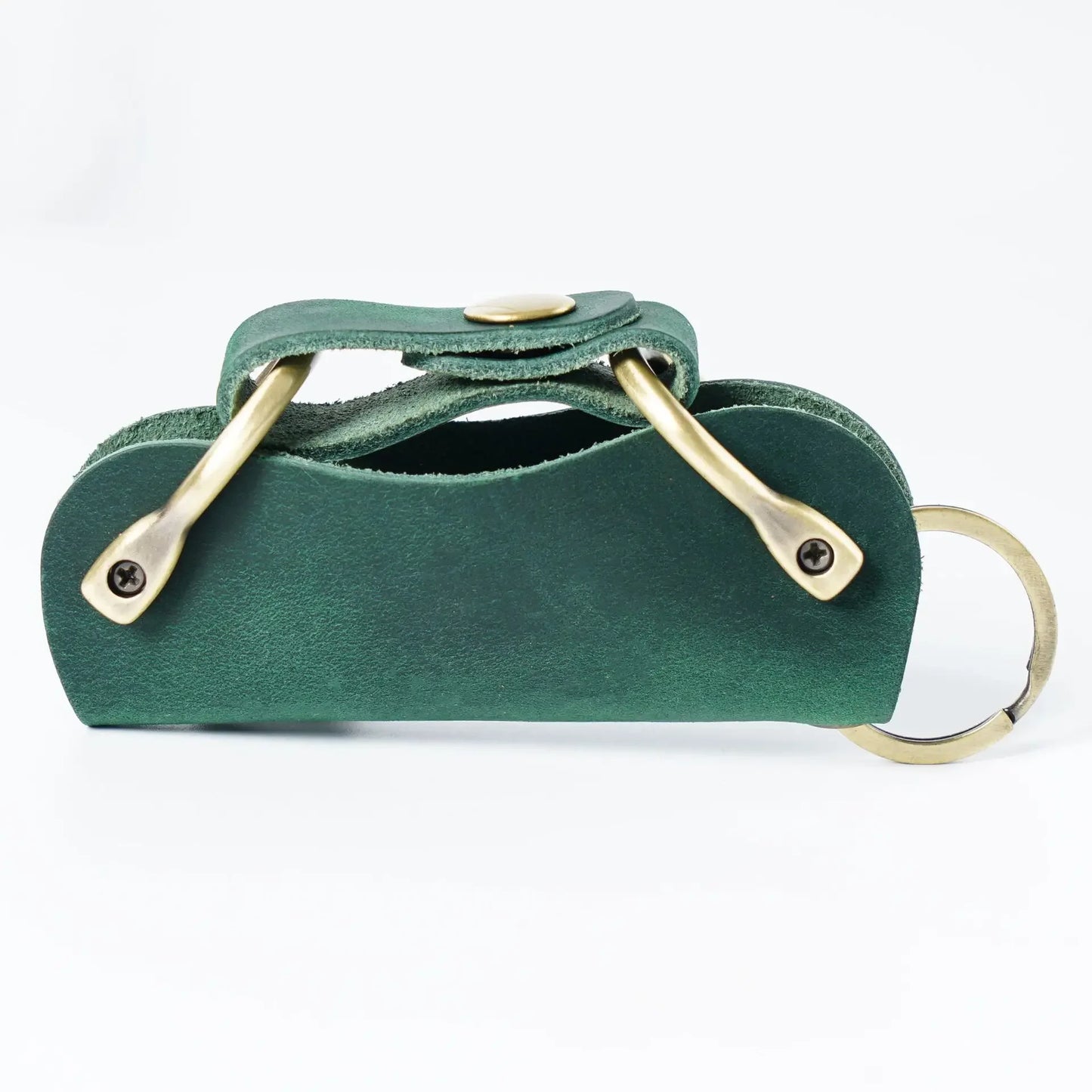 Genuine Leather Car Key Holder - Compact EDC Key Organizer
