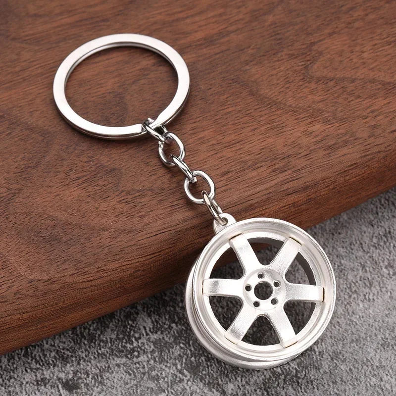 Gear Head Car Keychain with Speedbox Pendant Design