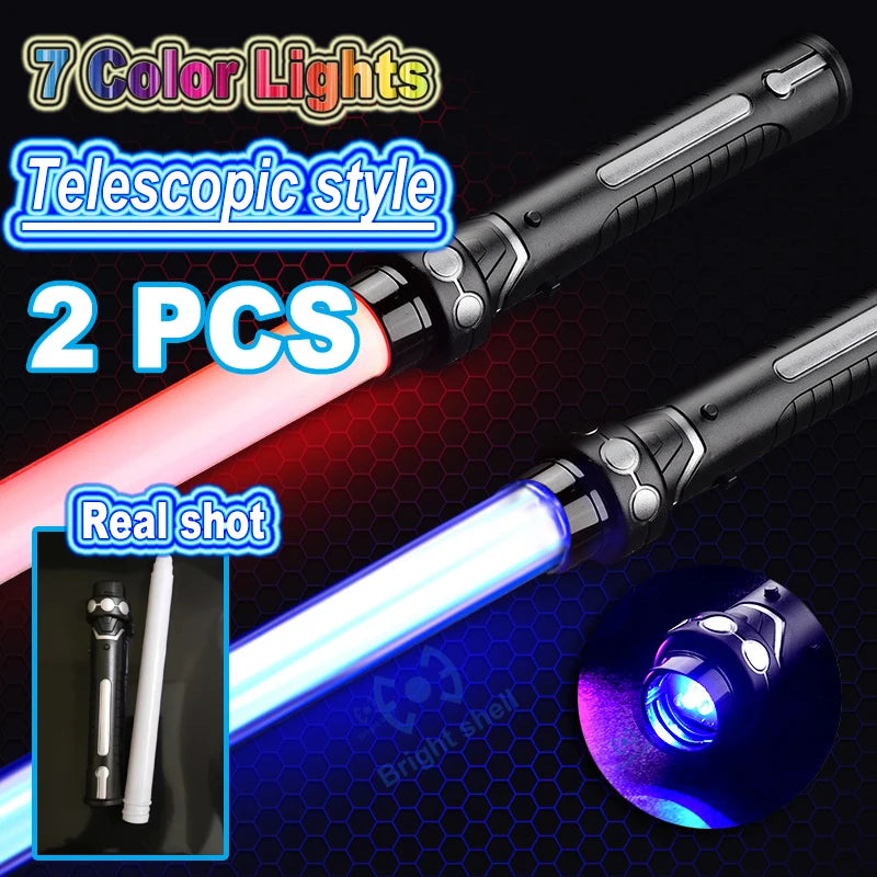 RGB Light Saber Toy - 7 Color Flashing Laser Sword Gift