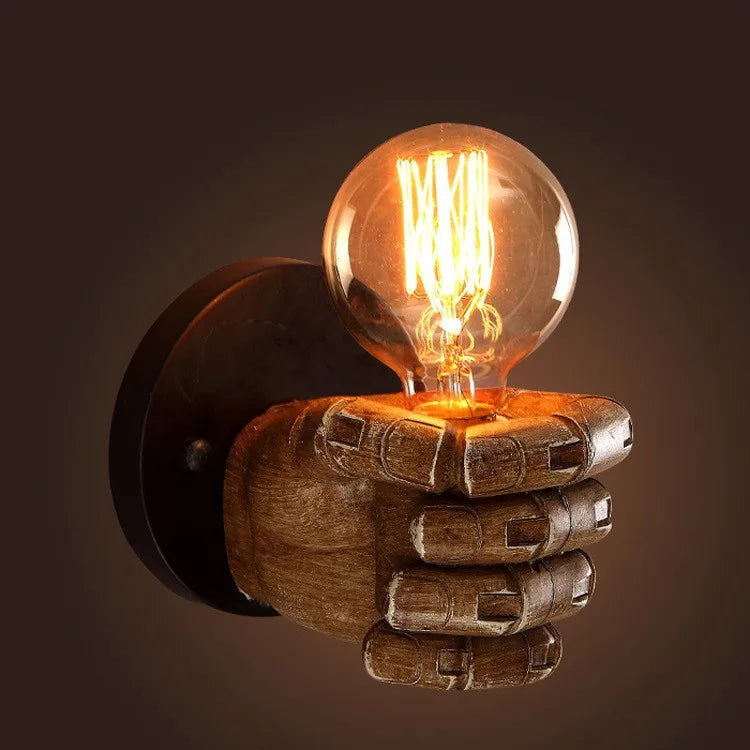 Nordic Retro Resin Wall Lamp - Fist Sconce Indoor Decor Light