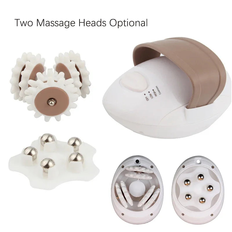 3D Electric Roller Body Massager - White EU Plug