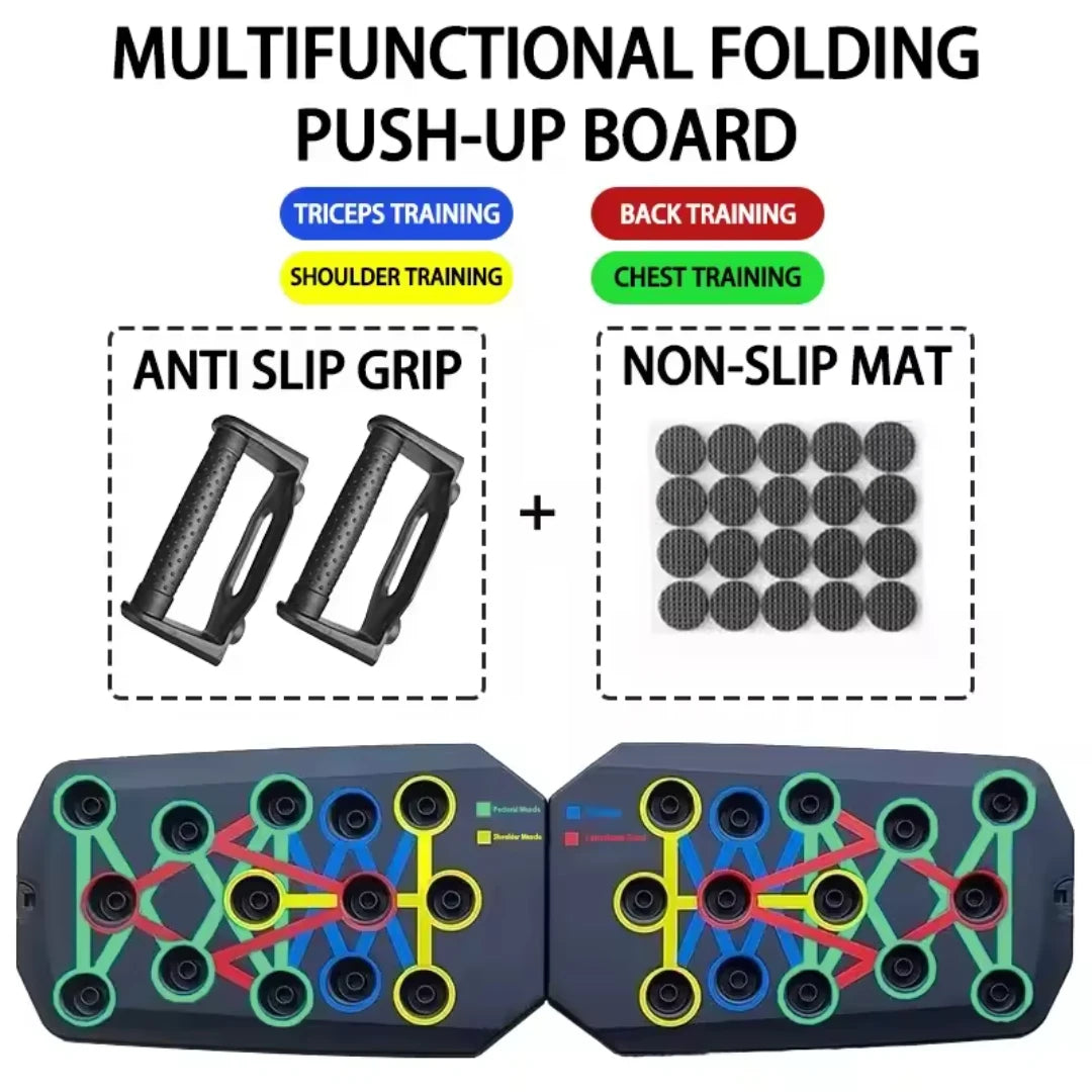 Foldable Push-Up Board Set with Handles for Full-Body Training