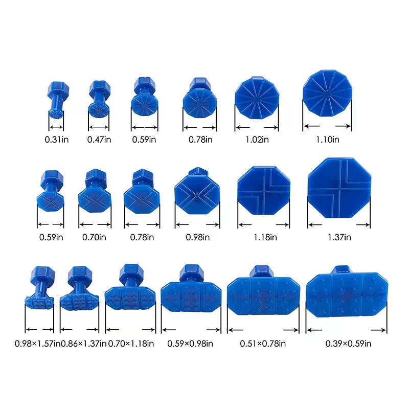 Paintless Dent Puller Kit - Auto Hail Repair Suction Cup Set