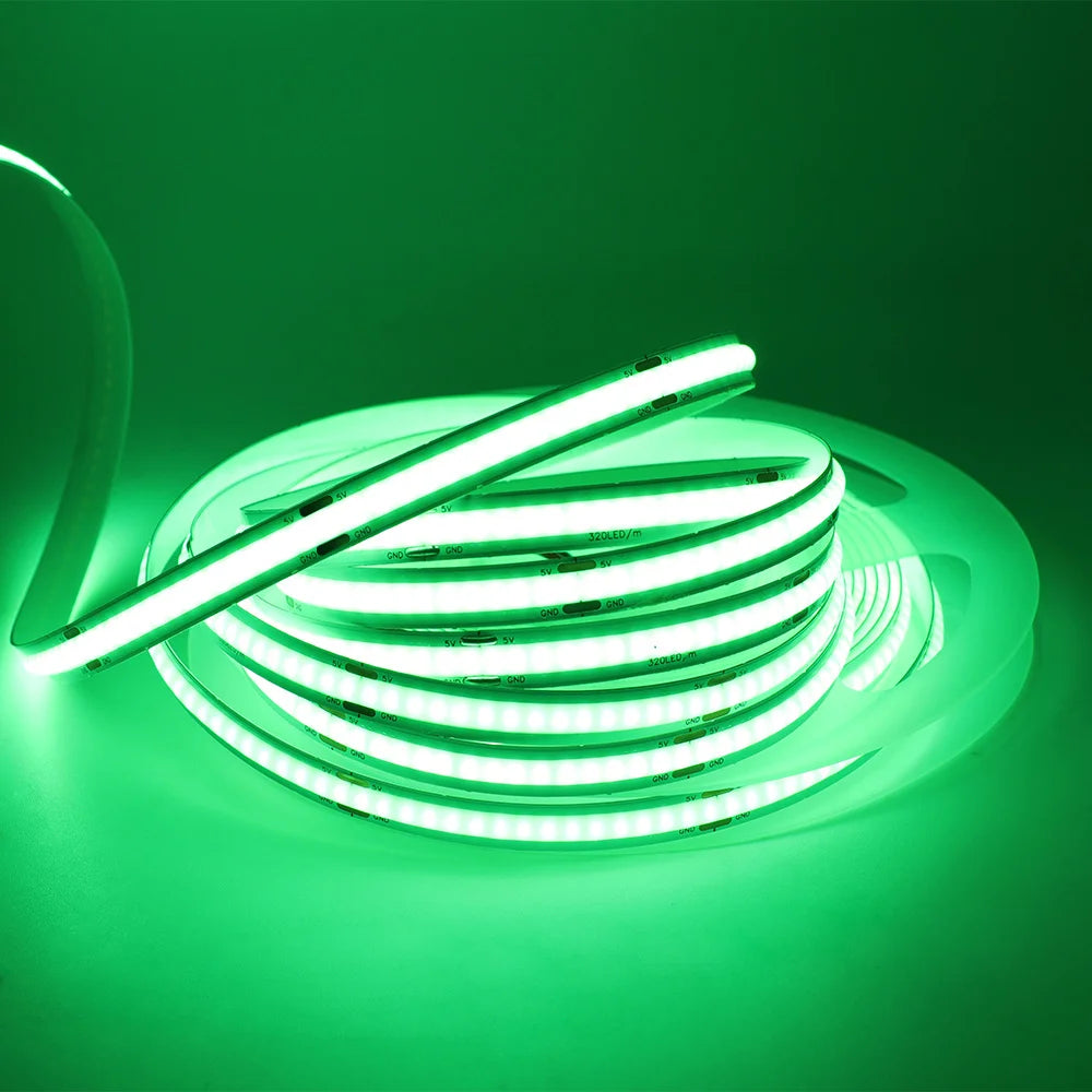 5V USB COB Strip Light 320 LEDs/m for Cabinets and TV Backlights