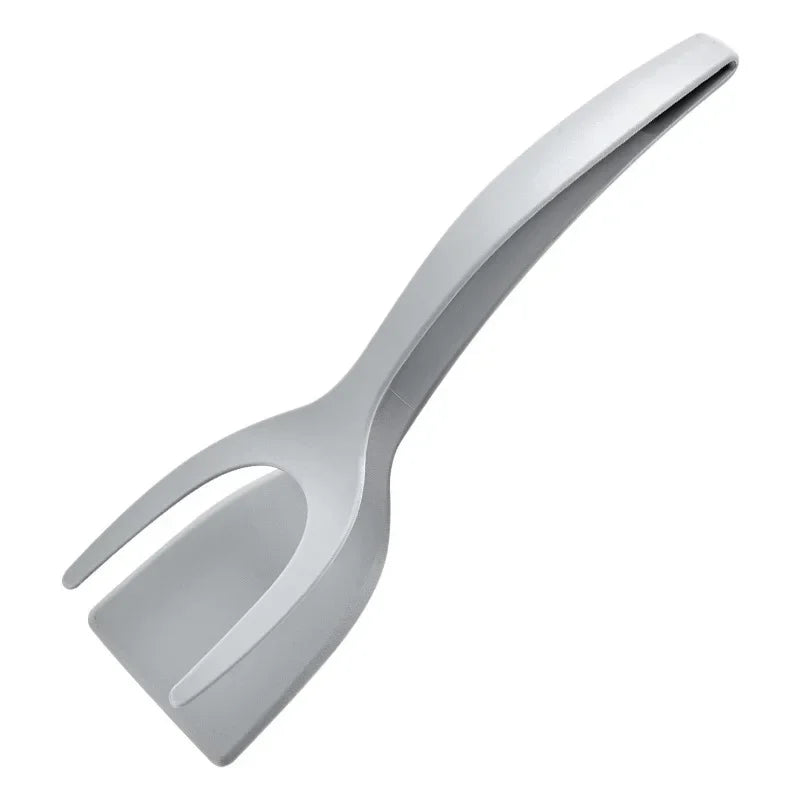 2-in-1 Nylon Grip Flip Tongs with Spatula Turner