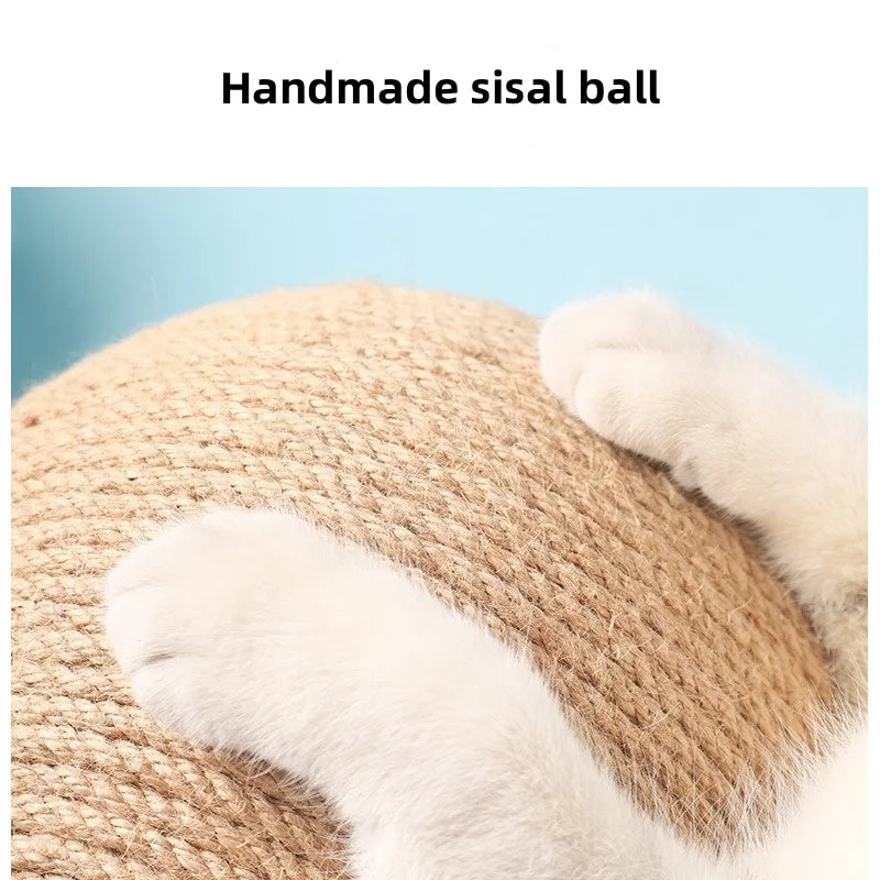 Sisal Rope Cat Scratching Ball Board Toy