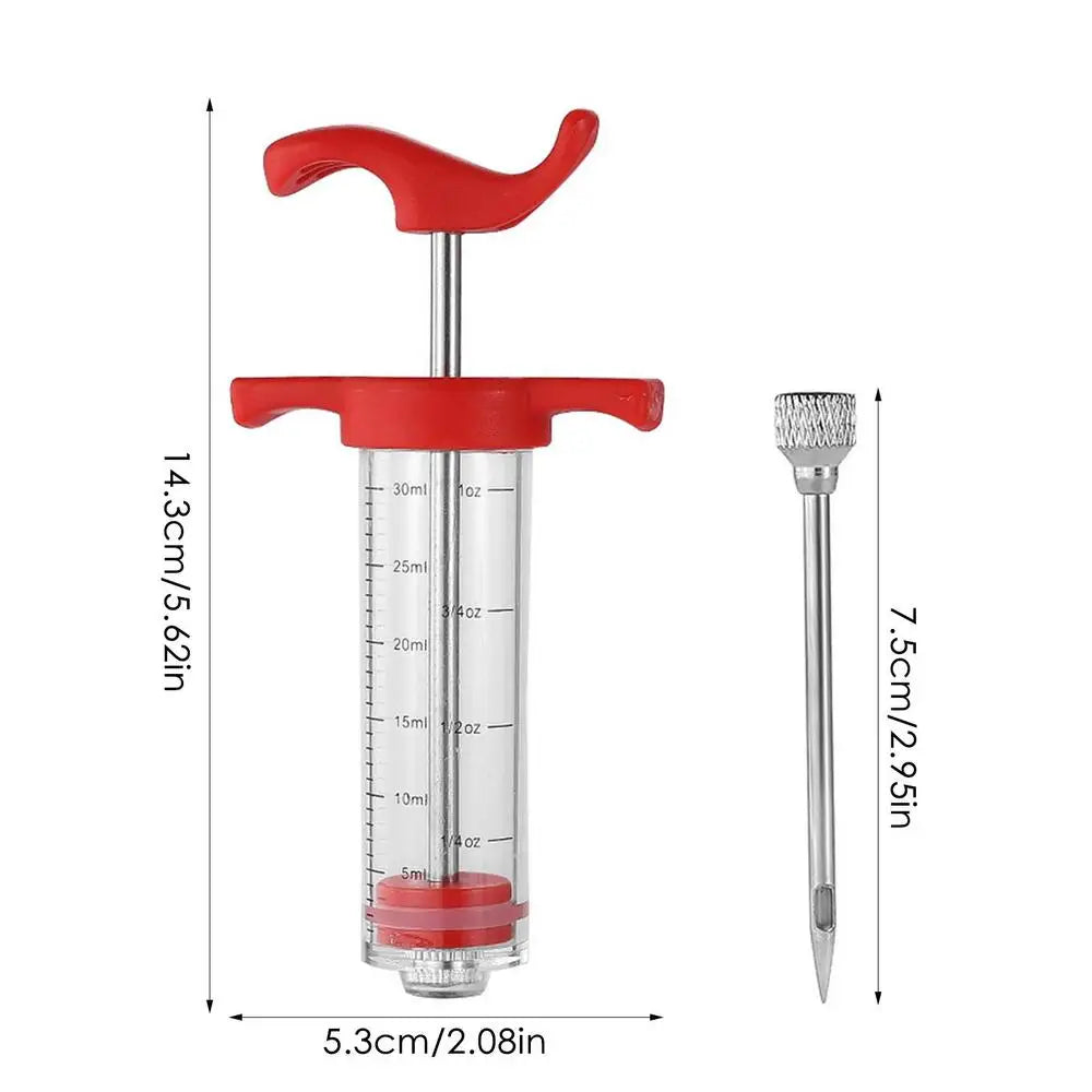 BBQ Meat Marinade Injector Syringe with Stainless Steel Needle