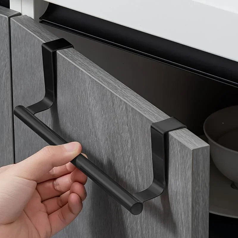 Over-Cabinet Stainless Steel Towel Rack - Punch-Free Design