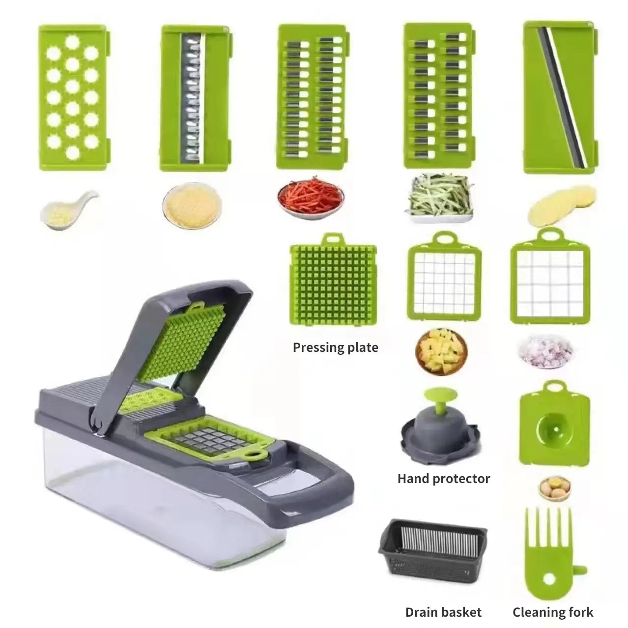 12-in-1 Vegetable Slicer Cutter with Basket