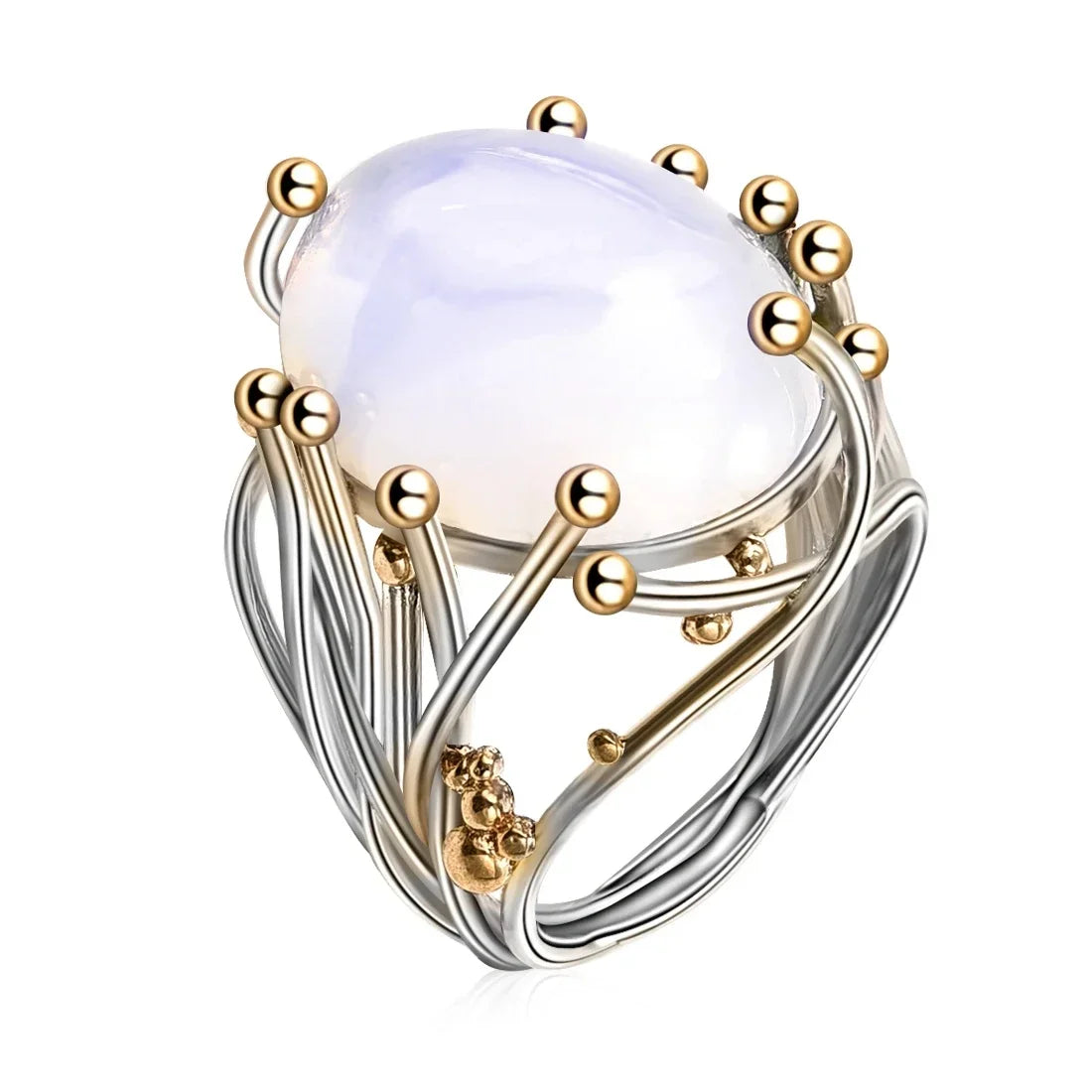 Champagne Square Crystal Statement Ring for Women