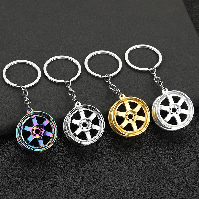Gear Head Car Keychain with Speedbox Pendant Design
