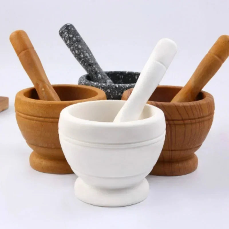 Resin Mortar and Pestle Set for Garlic, Herbs, and Spices