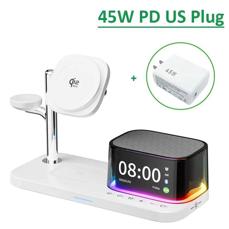 25W Magnetic Wireless Charger Stand - Bluetooth Speaker Dock