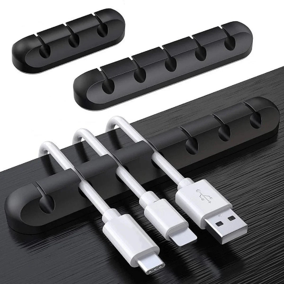 NNBILI Silicone Cable Organizer - Desktop Wire Winder Clip Set