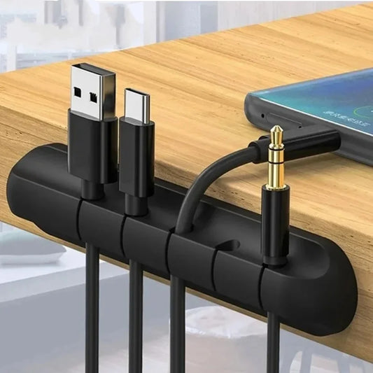 NNBILI Silicone Cable Organizer - Desktop Wire Winder Clip Set